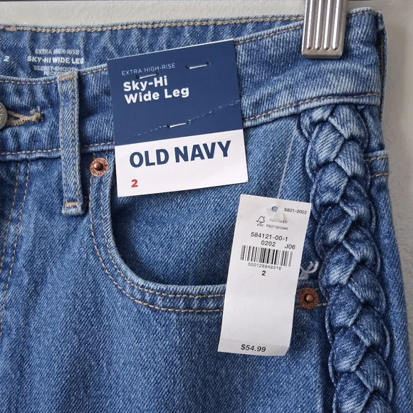 Old Navy Jeans With Braided Detail Cotton & Lyocell Mix - Picture 3 of 8